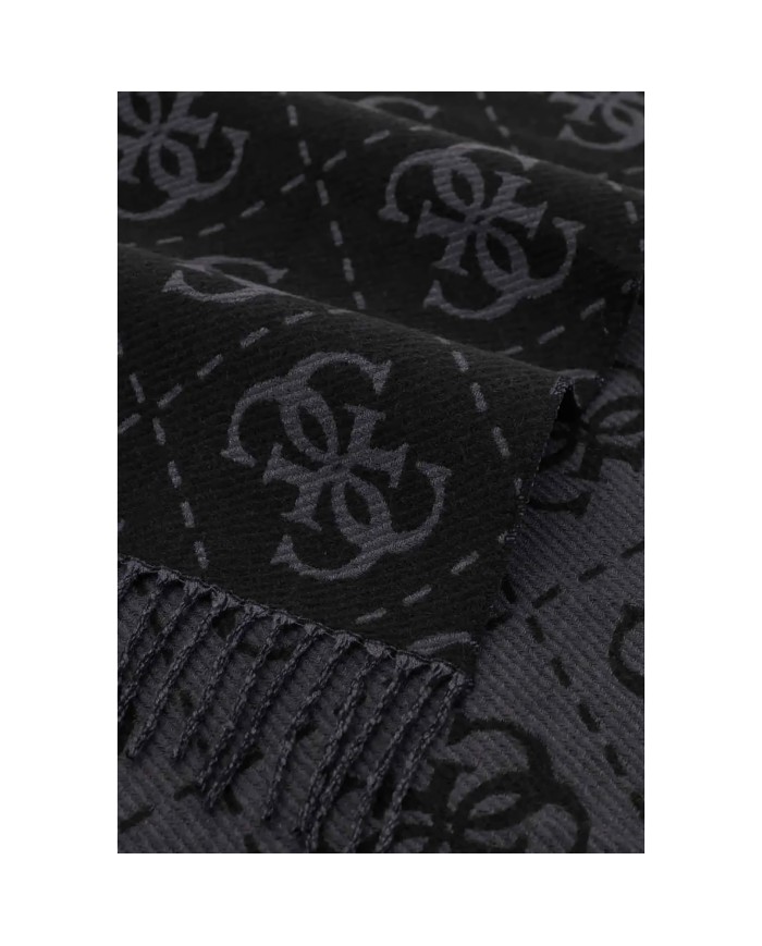 Sciarpa Donna Guess Scarf 70 x 190 4 G Maxi Logo Coal Black