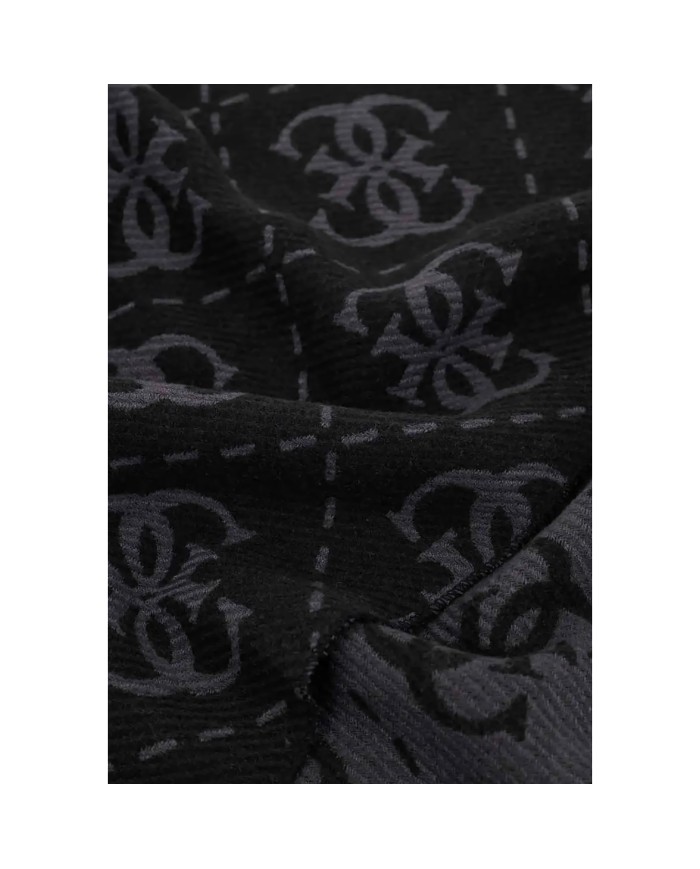 Sciarpa Donna Guess Scarf 70 x 190 4 G Maxi Logo Coal Black