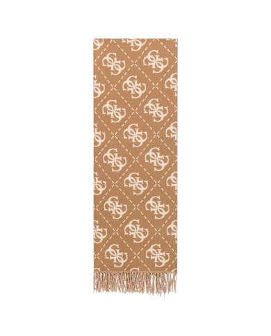 Sciarpa Donna Guess Scarf 70 x 190 4 G Maxi Logo Latte Beige
