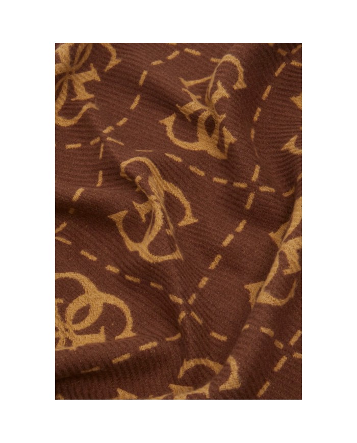 Sciarpa Donna Guess Scarf 70 x 190 4 G Maxi Logo Brown