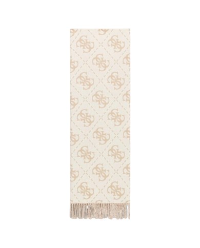 Sciarpa Donna Guess Scarf 70 x 190 4 G Maxi Logo Bone White