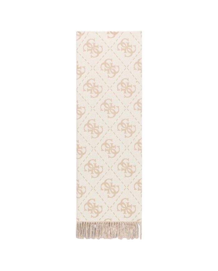 Sciarpa Donna Guess Scarf 70 x 190 4 G Maxi Logo Bone White