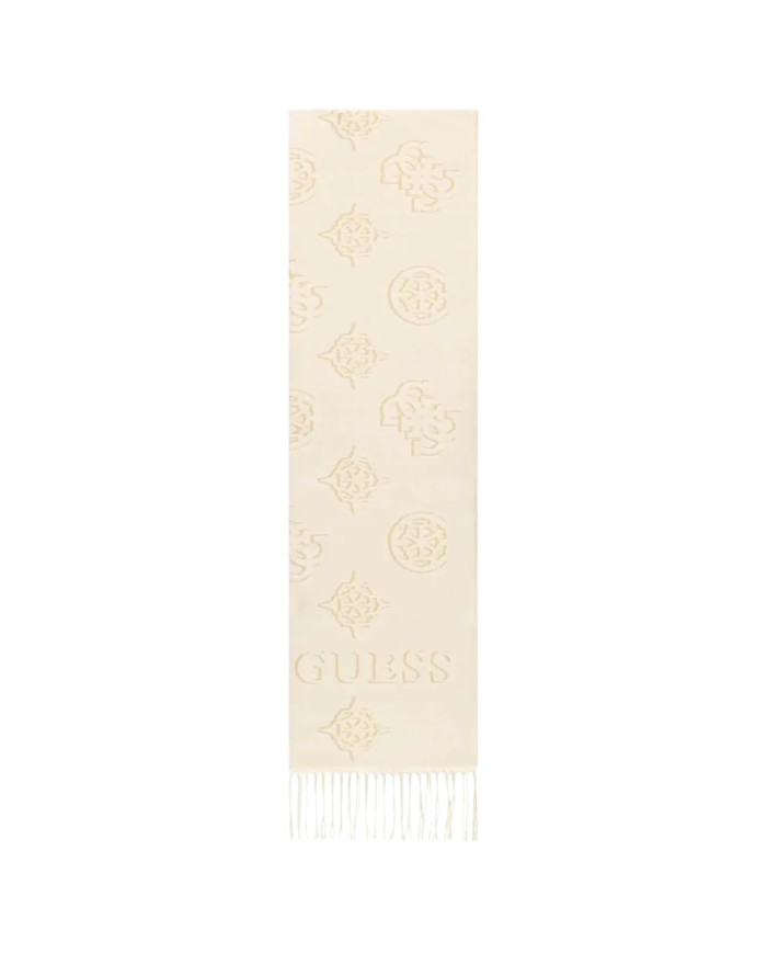 Sciarpa Donna Guess Scarf 60 x 175 4 G Logo Peony Bone White