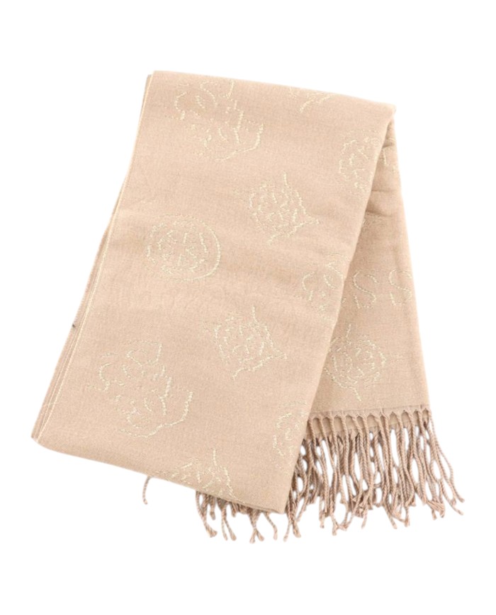 Sciarpa Donna Guess Scarf 50 x 175 4 G Logo Peony Light Taupe