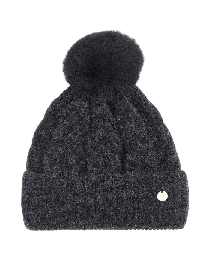 Cappello Donna Guess Knitted Beanie Coal Black