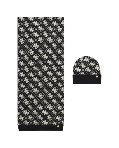 Sciarpa E Cappello Donna Guess Box 4 G Logo Black