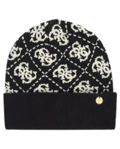 Sciarpa E Cappello Donna Guess Box 4 G Logo Black