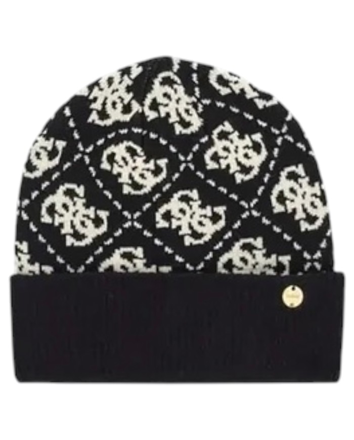 Sciarpa E Cappello Donna Guess Box 4 G Logo Black