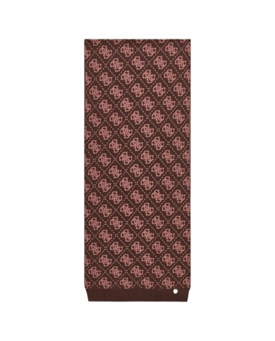 Sciarpa E Cappello Donna Guess Box 4 G Logo Brown