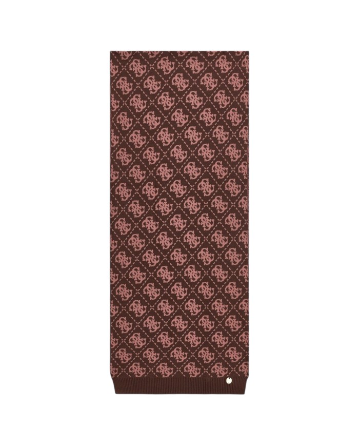 Sciarpa E Cappello Donna Guess Box 4 G Logo Brown