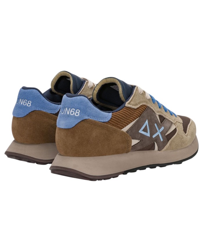 Scarpe Uomo Sun 68 Jaki Winter Mesh Suede Leather Volpe Brown