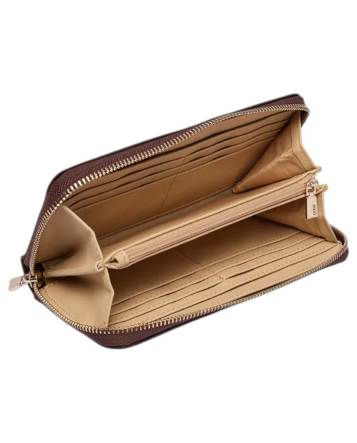 Portafoglio Donna Guess Melody Slg Wallet Leather Brown