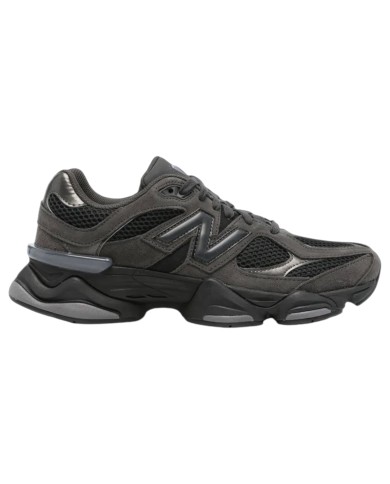 Sneakers New Balance Uomo 9060 Suede Mesh Black Neptune Grey