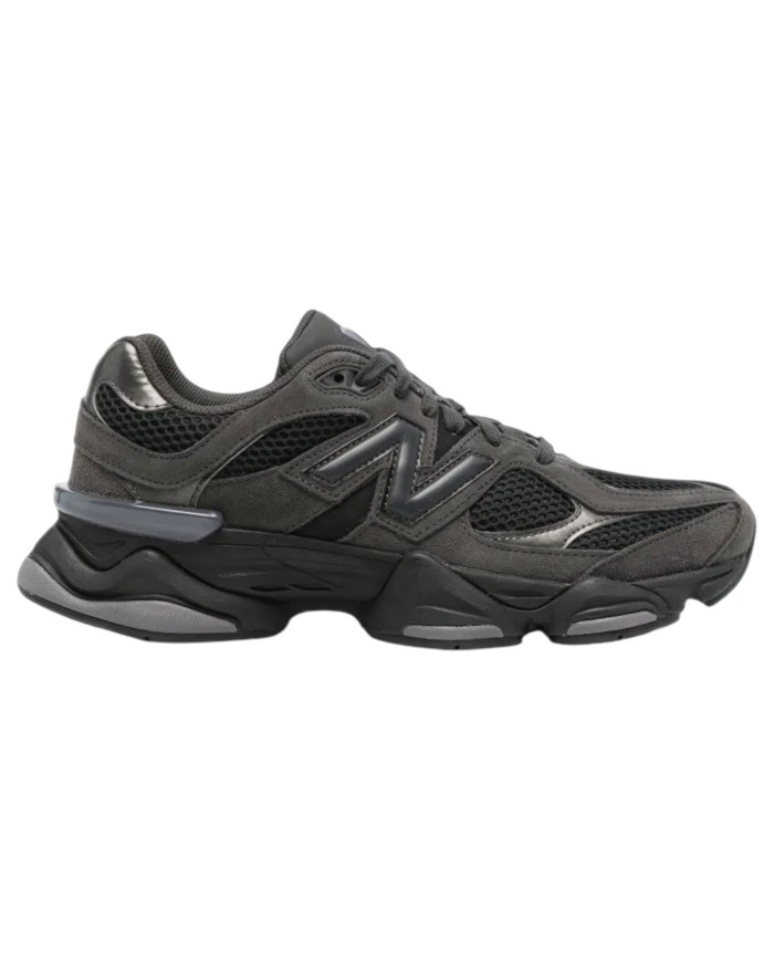 Sneakers New Balance Uomo 9060 Suede Mesh Black Neptune Grey