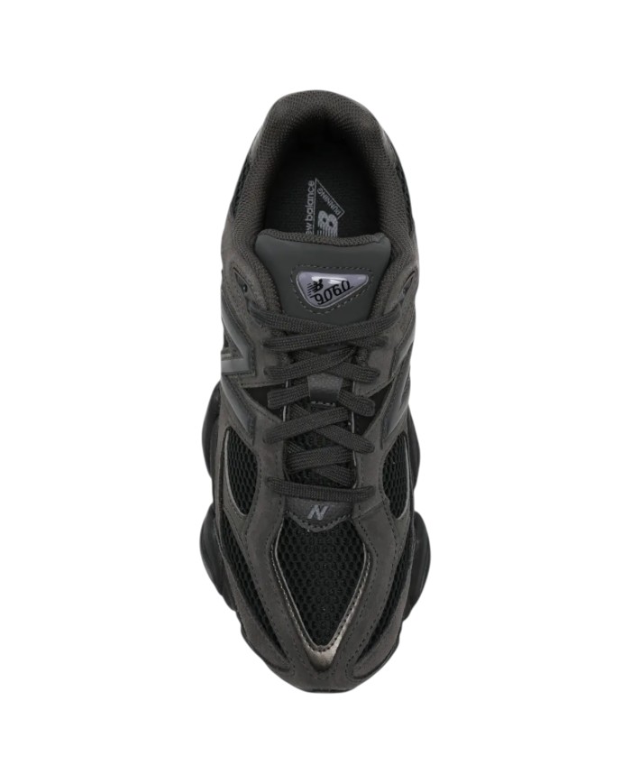 Sneakers New Balance Uomo 9060 Suede Mesh Black Neptune Grey
