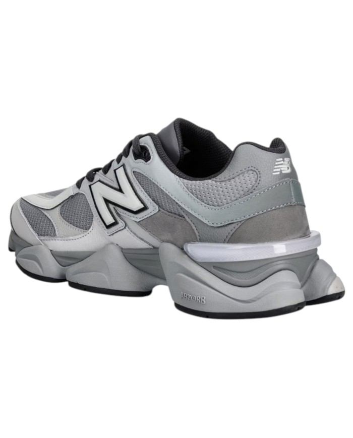 Sneakers New Balance Uomo 9060 Leather Suede Mesh Slate Harbor Grey