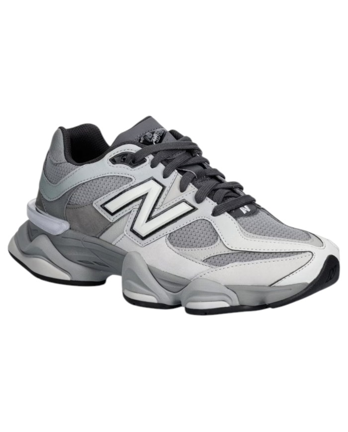 Sneakers New Balance Uomo 9060 Leather Suede Mesh Slate Harbor Grey