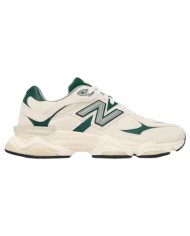 Sneakers New Balance Uomo 9060 Leather Suede Mesh Nightwatch Green Angora White