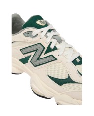 Sneakers New Balance Uomo 9060 Leather Suede Mesh Nightwatch Green Angora White