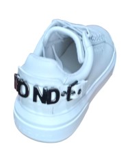 Sneaker Uomo John Richmond 32402 Action Leather Metal Logo Leather White