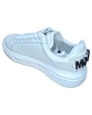 Sneaker Uomo John Richmond 32402 Action Leather Metal Logo Leather White
