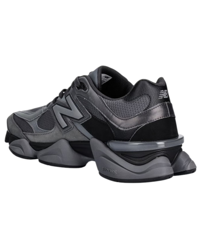 Sneakers New Balance Uomo 9060 Leather Mesh Black Castlerock