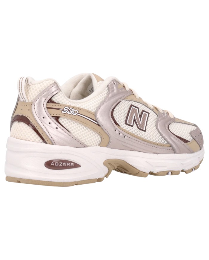 Sneakers New Balance Donna 530 Suede Mesh Pumpernickel Stoneware White