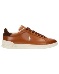 Sneaker Uomo Ralph Lauren Heritage Court II Leather Cognac Tan