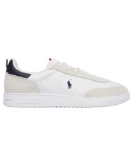 Sneaker Uomo Ralph Lauren Bedford Rib Leather White Blue