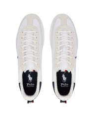 Sneaker Uomo Ralph Lauren Bedford Rib Leather White Blue