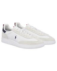 Sneaker Uomo Ralph Lauren Bedford Rib Leather White Blue
